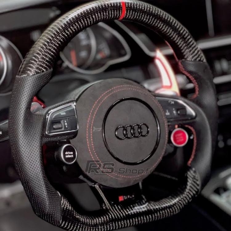 couvre airbag audi alcantara couture rouge