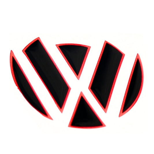 Sticker Logo VW Noir et Rouge Avant Golf 7.5
